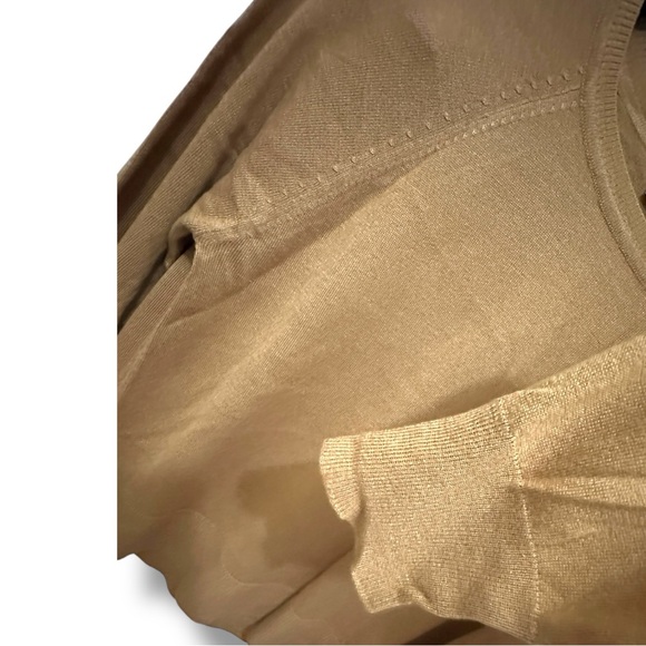 281 Zara | EUC Oversized Camel Brown Knit Sweater Long Sleeve Lightweight (Sz S) - Picture 4 of 12